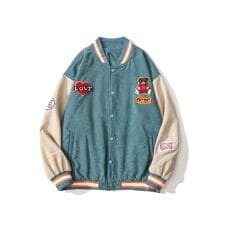 【HOOK】 アメカジ配色クマワッペンスタジャンジャケット