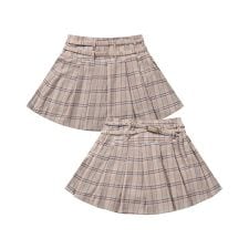 【HOOK】for girls 　チェック柄ボックスプリーツミニスカート
