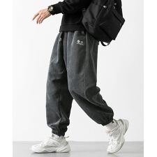 HOOK -original- マーガレット刺繍コーデユロイ裾絞りパンツ