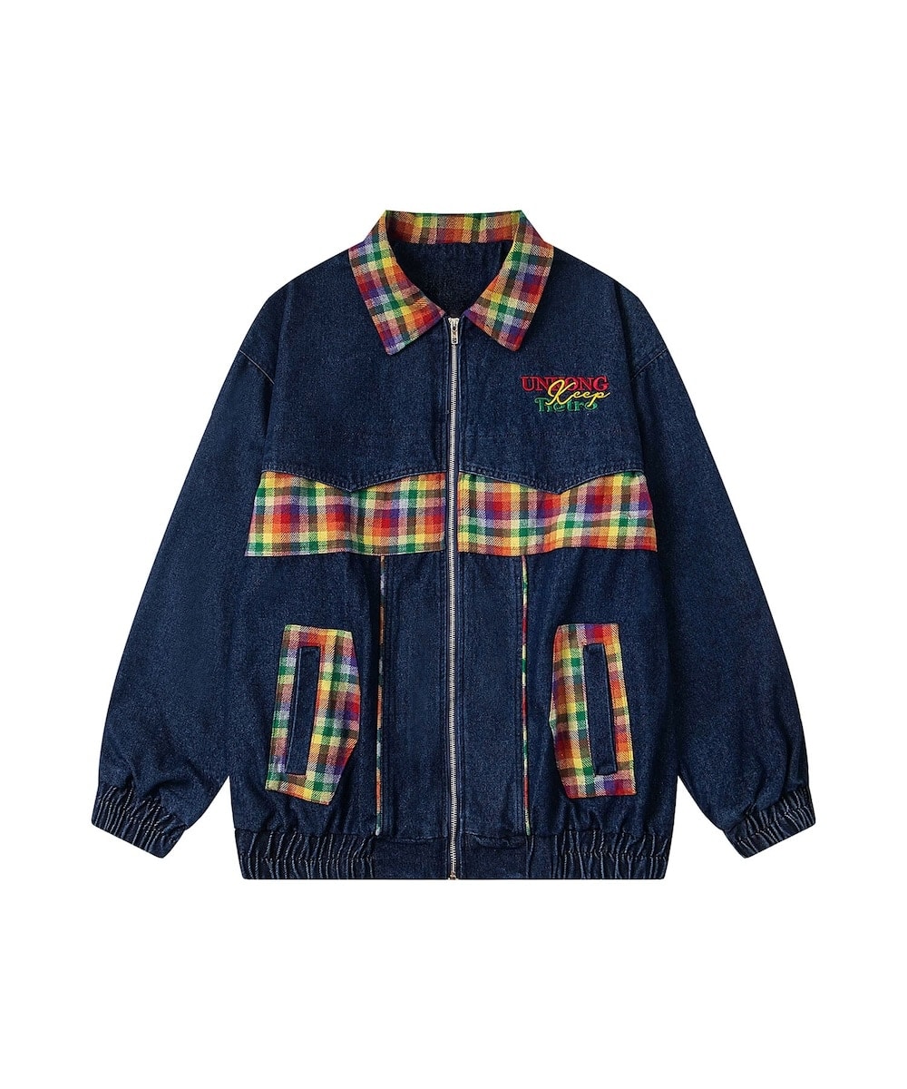 ヒッコリー×デニム切替ワークジャケット | アイテムズ アーバン