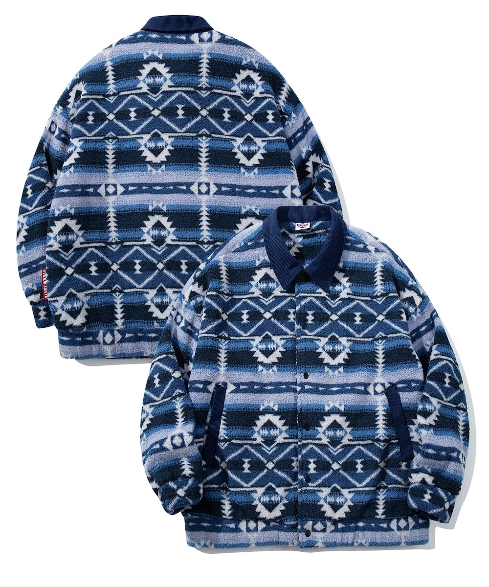 HOOK -original- レトロ調人物刺繍異素材襟テーラードジャケット