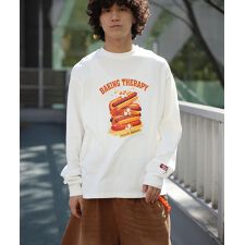 HOOK -original-ヴィンテージ風犬プリントロンTEE