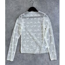 【HOOK】for　girls　リボン柄ダイヤチェックドットシアートップス