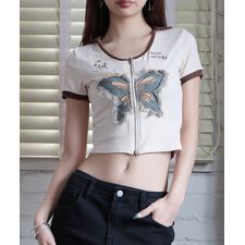 【HOOK】for girls　プリントジップトップス (SS)