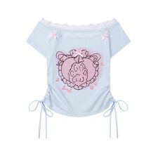 【HOOK】for girls フリルプリントトップス (SS)