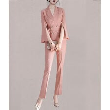 【Jasmine】ケープジャケット風スーツセットアップ