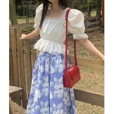 【Jasmine】スクエアネックレースブラウス