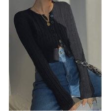 【Jasmine】ケーブル編みニットカーディガン