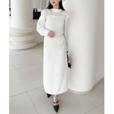 【Jasmine】ツイード調キャミソール＋ロングスカート