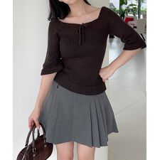 【Jasmine】2WAYフロントリボンニットプルオーバー