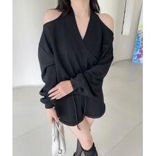 【Jasmine】肩見せスウェット+ウェットショートパンツ