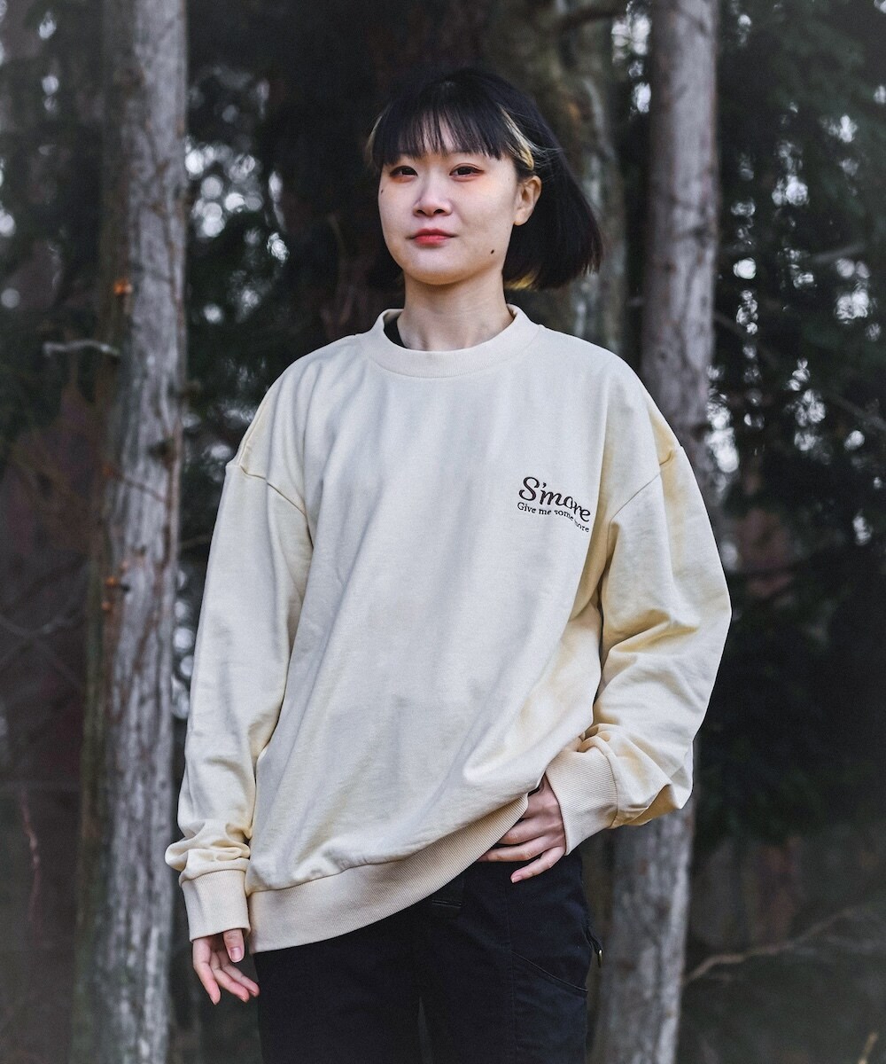 カットソー COTTON CREW NECK BIG SWEAT - S'more recipe COTTON CREW NECK BIG SWEAT - S'more recipe | スモア(S'more