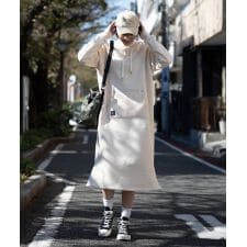 Double pocket sweatshirt dress 裏起毛ワンピース【smore】