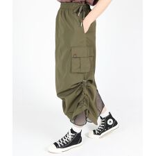 Mesh layered double sided skirt【smore】