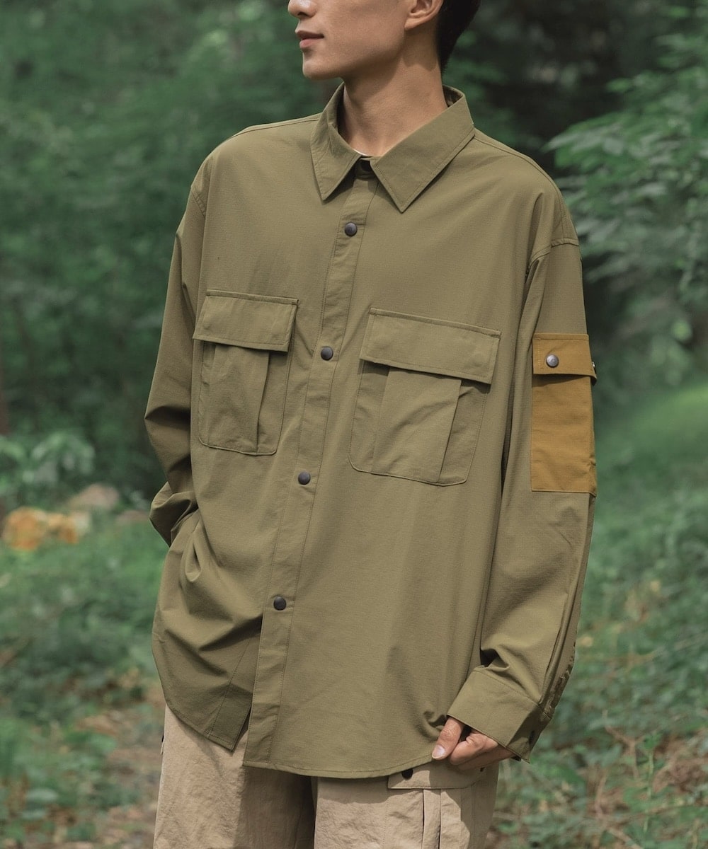 [�}���C]Anti-static pocket shirt/�X���A�iS'more�j �J�[�L