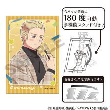 クラックス(CRUX)のヘタリア World★Stars　アート缶バッジ　ドイツ　食べ歩き