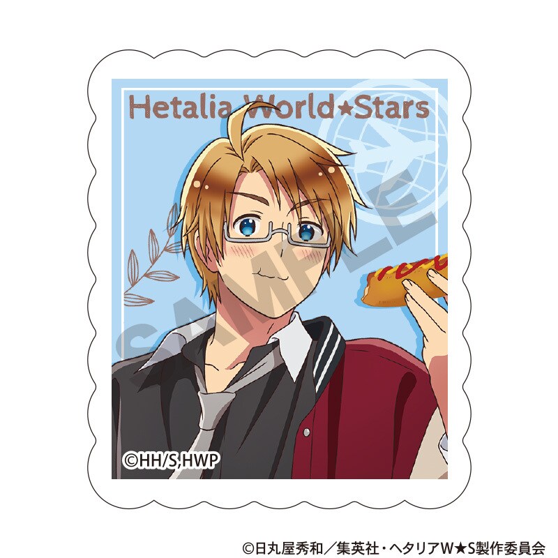 【新品未開封・送料無料】 ヘタリア World☆Stars 食べ歩き アメリカ アクリルマグネット キーホルダー・アクリルキーホルダー