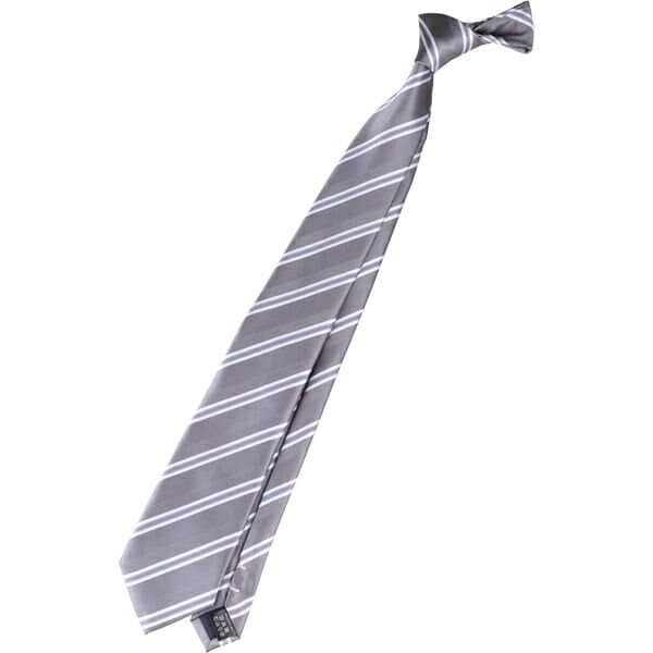 HIGH SPEC MOTION】ウォッシャブル ストライプネクタイ/グレー