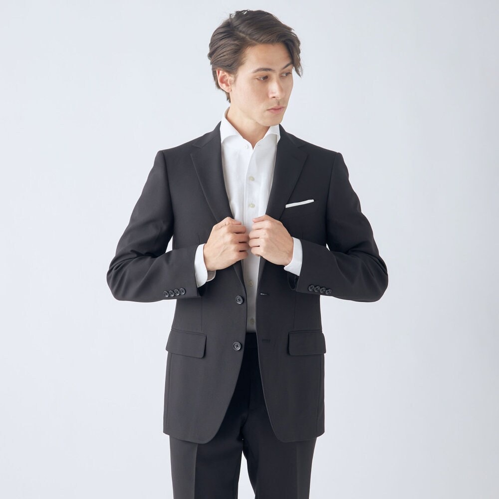 コナカ（konaka）/【新社会人・成人式にも】洗える2釦ノータックスーツ ネイビー×シャドーストライプ ストレッチ 新社会人・成人式にも】洗える2釦ノータックスーツ ネイビー×シャドー