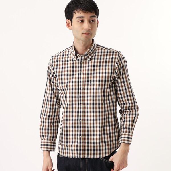 【stanley blacker】【半袖】クルーネックニットTシャツ/オレンジ/無地/ウォッシャブル stanley blacker】クルーネック半袖ニットTシャツ/ネイビー