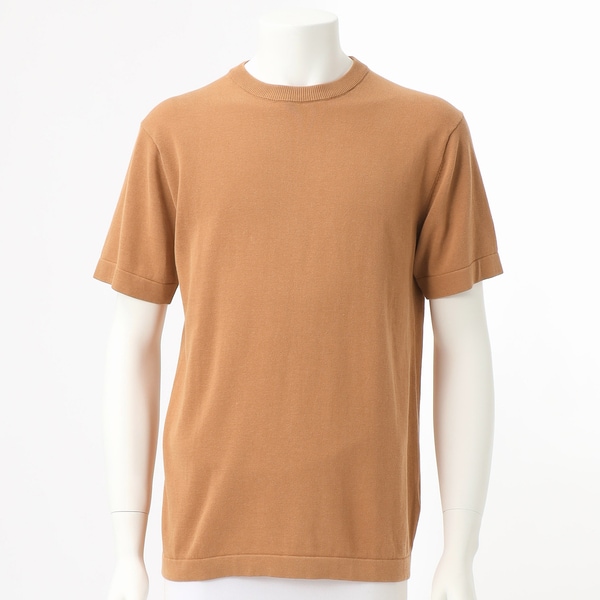 【stanley blacker】クルーネック半袖ニットＴシャツ/グレー/無地/ウォッシャブル stanley blacker】【半袖】クルーネックニットTシャツ/グレー