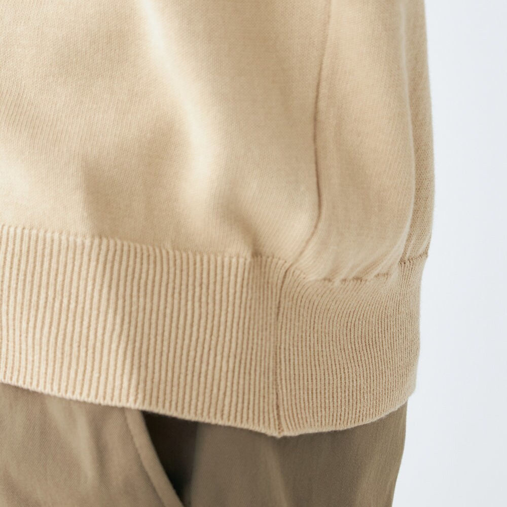 【stanley blacker】スキッパーニットポロシャツ ベージュ ウォッシャブル ひんやり stanley blacker】スキッパーニットポロシャツ ベージュ