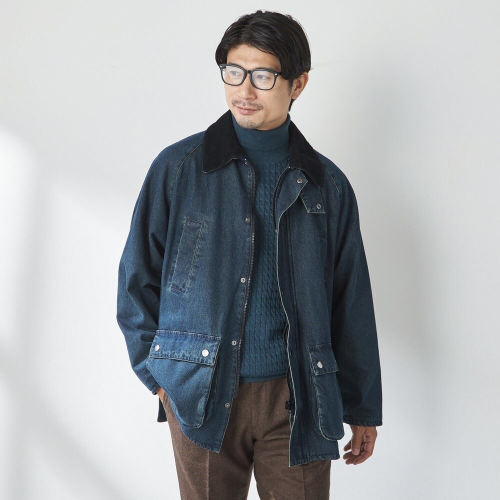 コナカ（konaka）/【stanley blacker】デニムハンティングジャケット ブラック アウター コート stanley blacker】デニムハンティングジャケット ブラック アウター