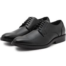 【Unpressure】プレーントゥ ビジネスシューズ ブラック セメント製法