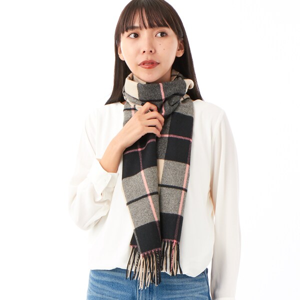 Aquascutum（アクアスキュータム） カシミヤ100％チェックマフラー