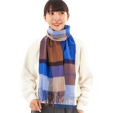 Aquascutum（アクアスキュータム） カシミヤ100％チェックマフラー