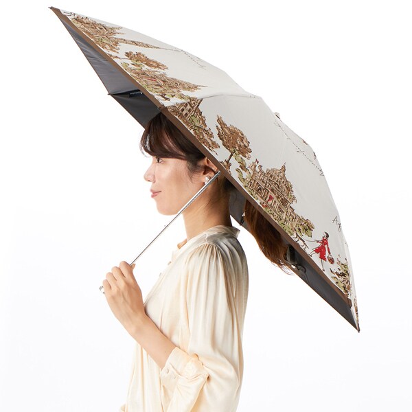 お値下げ❣️【新品】AURORA オーロラの折り畳み日傘UV晴雨兼用傘 WEB限定】 バイカラー晴雨兼用傘（折りたたみ・トップフラット