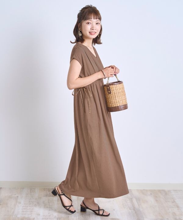 カシュクールカットワンピース （授乳対応/レディース