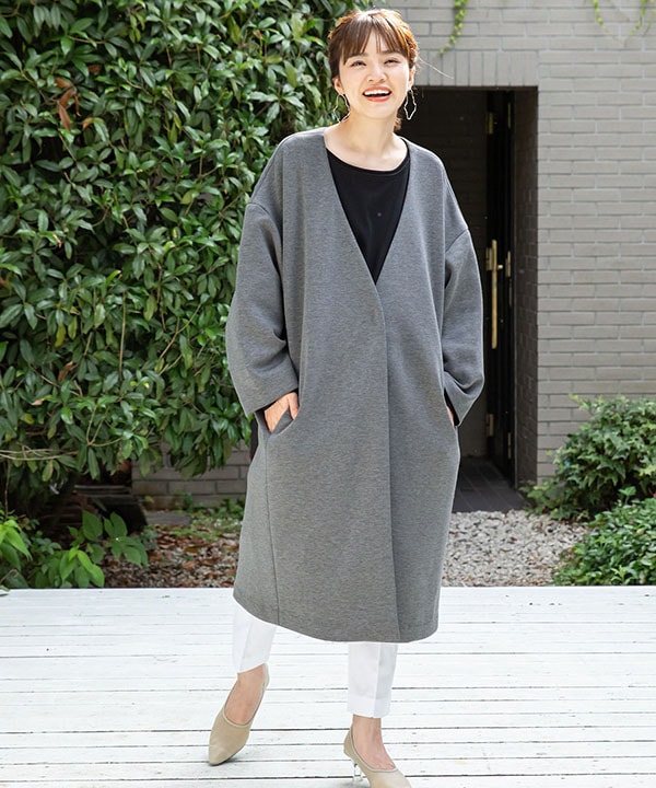 トリプルクロス ノーカラー コート◇ | シップス(SHIPS