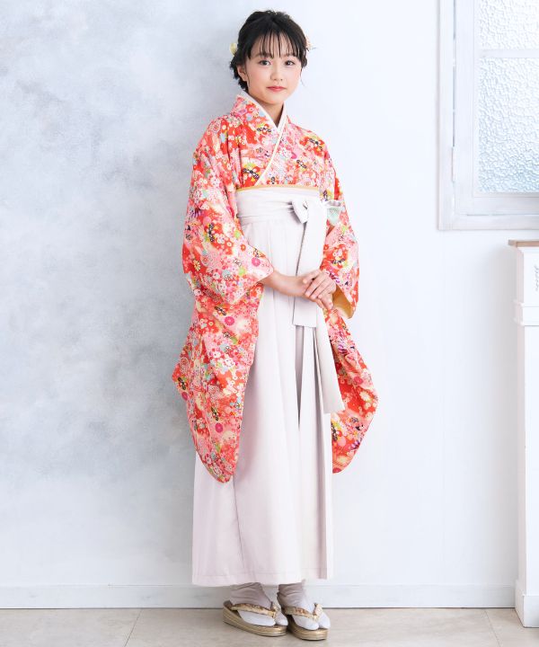 スウィートマミー　卒業式　小学生　袴セット　M １５０　髪飾付き スウィートマミー（SWEET MOMMY）/小学生 袴 簡単 着付け 6点セット