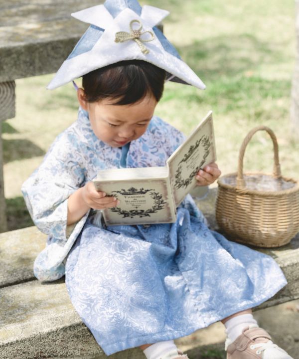 sweet mommy スウィートマミー　袴ロンパース　ベビー袴　アクア 3WAY 2ピースベビー袴 GRACE 50/60/70/80/90 くすみカラー 夏の