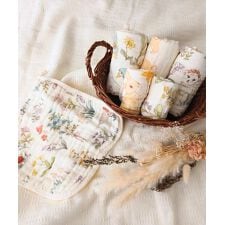 スウィートマミー(SWEET MOMMY)の6重ガーゼ沐浴6枚セット フェイスタオル ミニタオル ベビー 総柄 ストライプ 竹繊維イブル