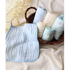 スウィートマミー(SWEET MOMMY)の6重ガーゼ沐浴6枚セット フェイスタオル ミニタオル ベビー 総柄 ストライプ 竹繊維イブル