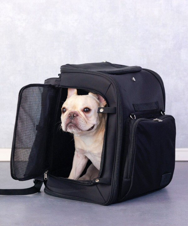 CAT&DOG ペット用キャリーケース リュック ブラック CAT&DOG】 撥水 ペット用キャリーケース リュック | おねこさま