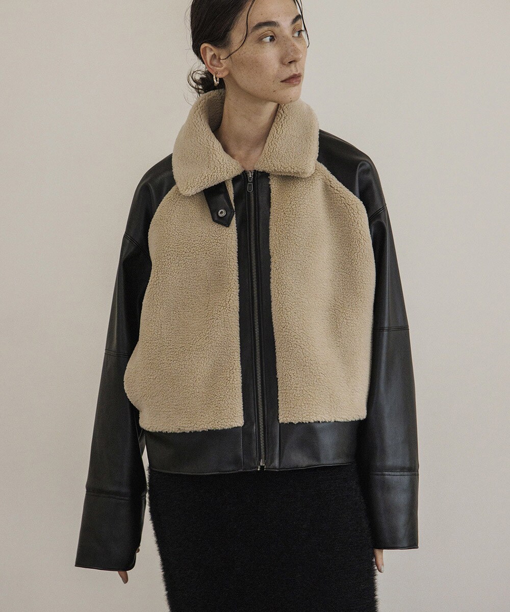 【新品未使用】TORRAZZO DONNA エコレザー×ボアジャケット 新品未使用】TORRAZZO DONNA エコレザー×ボアジャケット Torrazzo