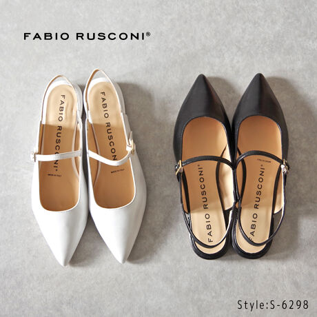 ポインテッドトゥ メリージェーン バックストラップパンプス 6298  