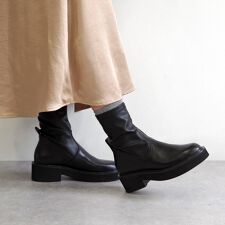 ストレッチブーツ 2606 ミドルブーツ 厚底 トラックソール