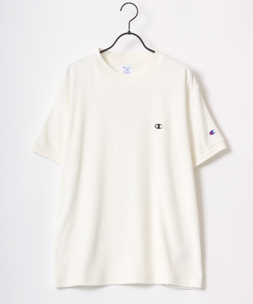 コットンUSA パイル ロゴワッペン ワンポイント刺繍 半袖Tシャツ/無地T