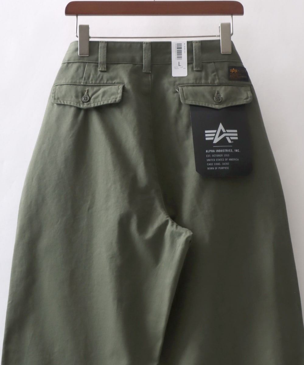 OFFICERS CHINO 2TUCK PANTS/ワイドテーパード 2タックチノパン | アルファ インダストリーズ(ALPHA  INDUSTRIES) | マルイウェブチャネル