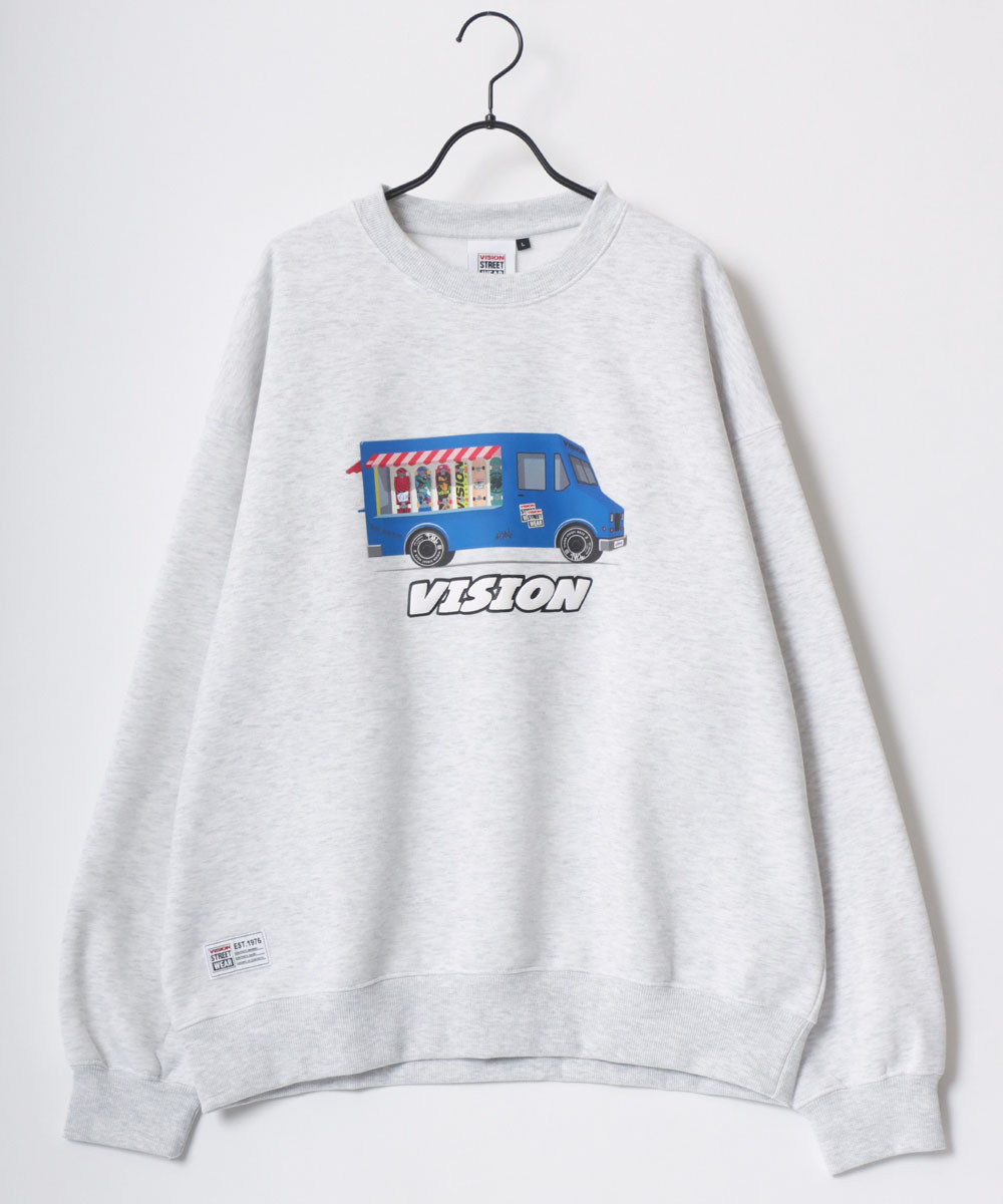 VISION STREET WEAR オーバーサイズ 裏起毛 フロント バックプリント