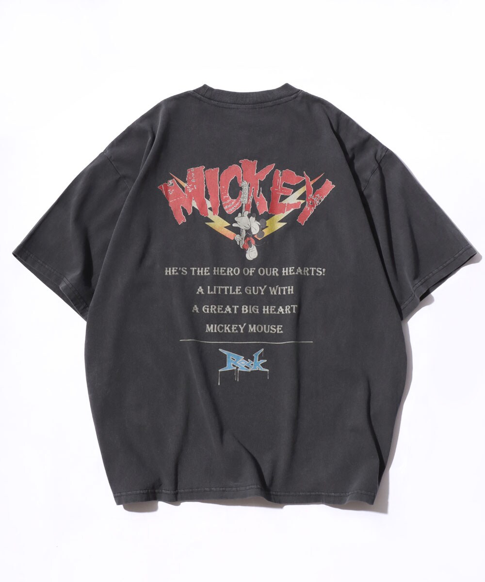 ミッキーマウスヴィランズオーバーサイズ半袖Tシャツヴィンテージ加工