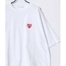 【ハート柄のワンポイント刺繍入り】 半袖 Tシャツ レディース メンズ