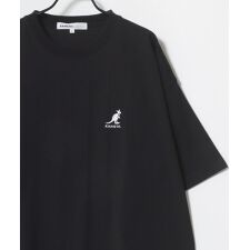 【カンガルーのワンポイント刺繍入り】 コットン 半袖Tシャツ