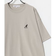 【カンガルーのワンポイント刺繍入り】 コットン 半袖Tシャツ
