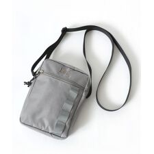 【 撥水 】 ロゴ ワンポイント刺繍 テープ付き ミニショルダーバッグ