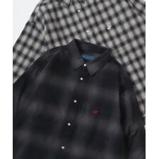 ビバリーヒルズポロクラブ(BEVERLY HILLS POLO CLUB)の【ホースマンのワンポイント刺繍入り】 フランネルチェックシャツ オンブレチェックシャツ